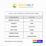 12Volt 42AH Lithium Phosphate Battery Pack with BMS (4s7p) - Image 2