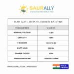 18Ah 12.8V LFP (LiFePO4) Battery Pack With BMS - Image 2