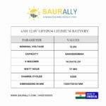 6Ah 12.8V LFP (LiFePO4) Battery Pack With BMS - Image 2