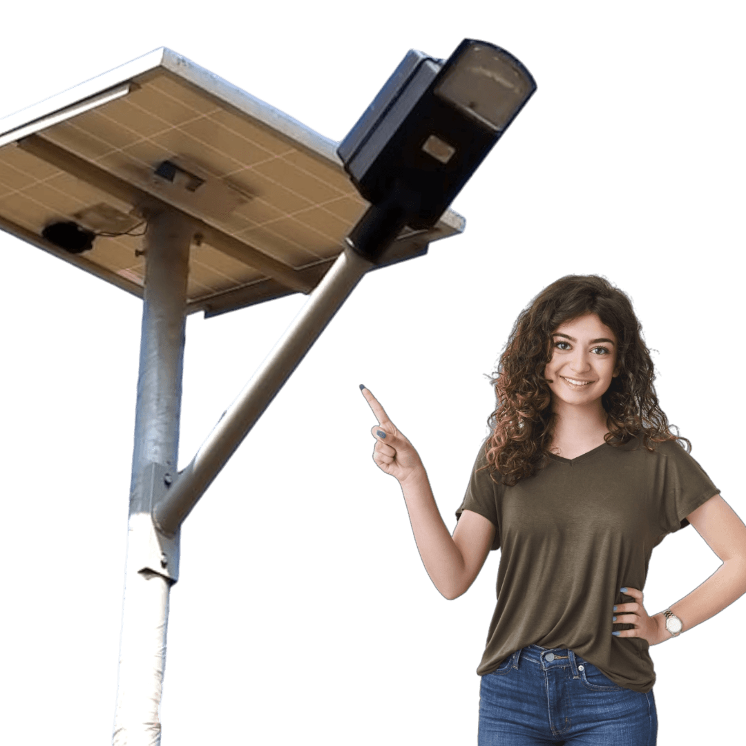 Photoroom-20250813_070617 15W SEMI INTEGRATED Solar Stree Light (Luminary + 40W Solar Panel) Inbuilt Lithium Battery 12AH - Image 1