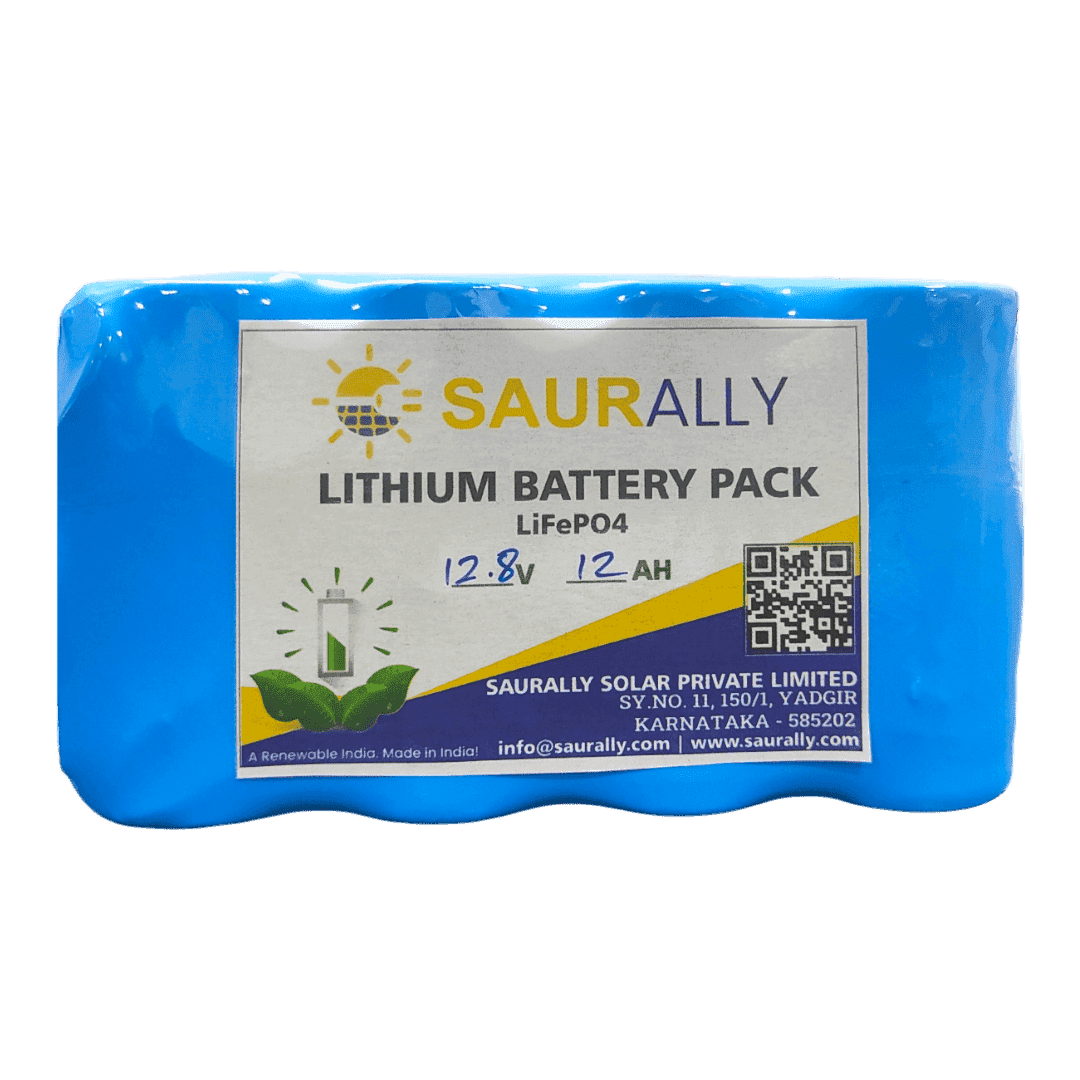 saurally-lithium-12v-12ah-1 12Ah 12.8V LFP (LiFePO4) Battery Pack With BMS - Image 1