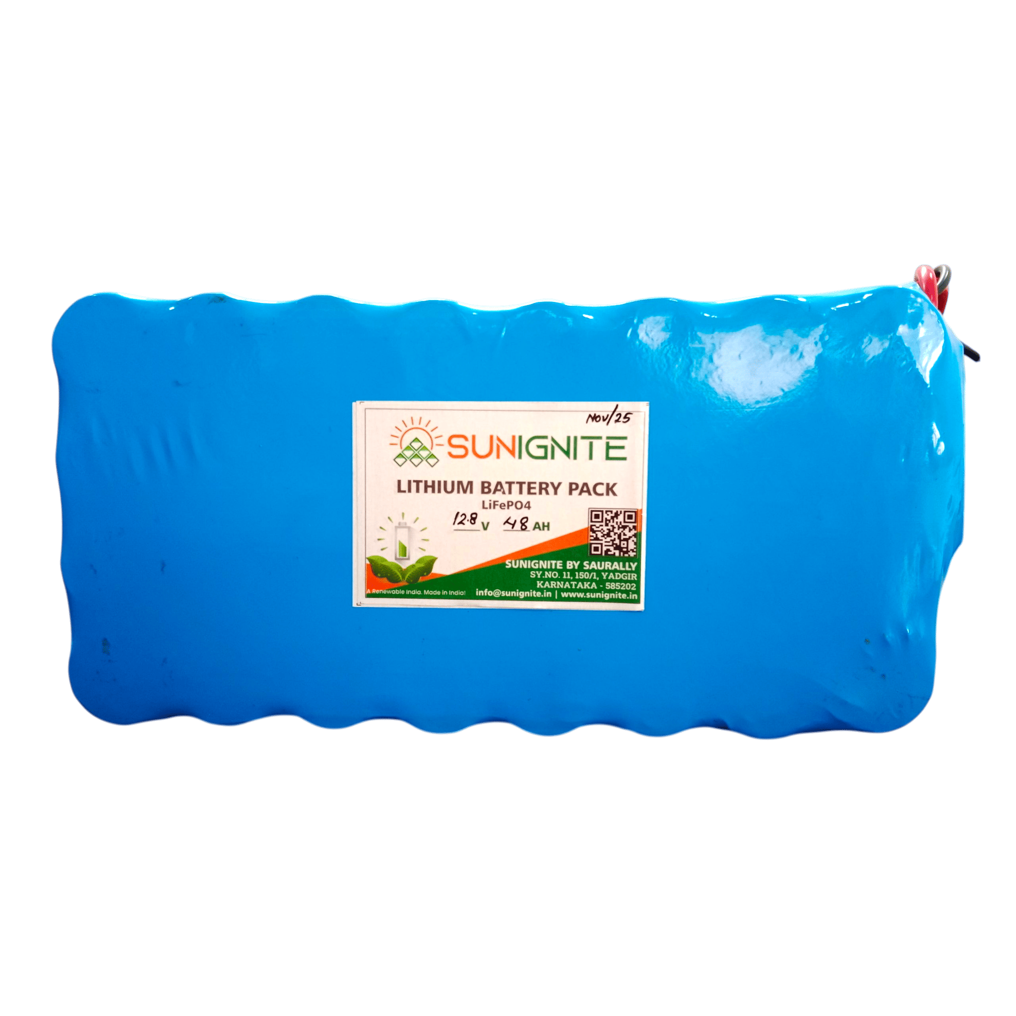 48ah-saurally-1 12Volt 48AH Lithium Phosphate Battery Pack with BMS (4s8p) - Image 1